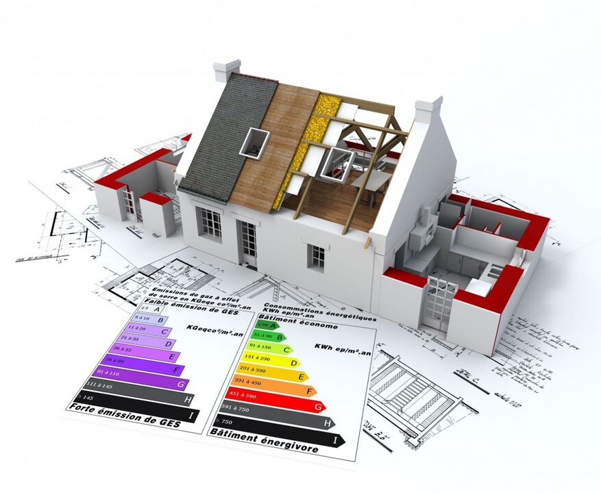 piano di costruzione della casa a risparmio energetico